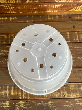 Vaso Transparente Cuia (23,5 × 12 cm) – Raízes Saudáveis, Resistente e Espaçoso para Plantas e Orquídeas