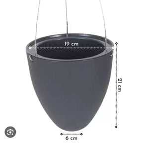 Vaso Autoirrigável EGG 19x21 cm Marrom Taupe – Vasart