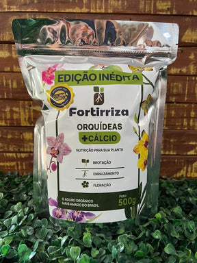 Adubo Orgânico Fortirriza + CÁLCIO 500 g – Raízes Fortes, Vegetal Saudável | Ideal para Orquídeas com Raízes Aéreas