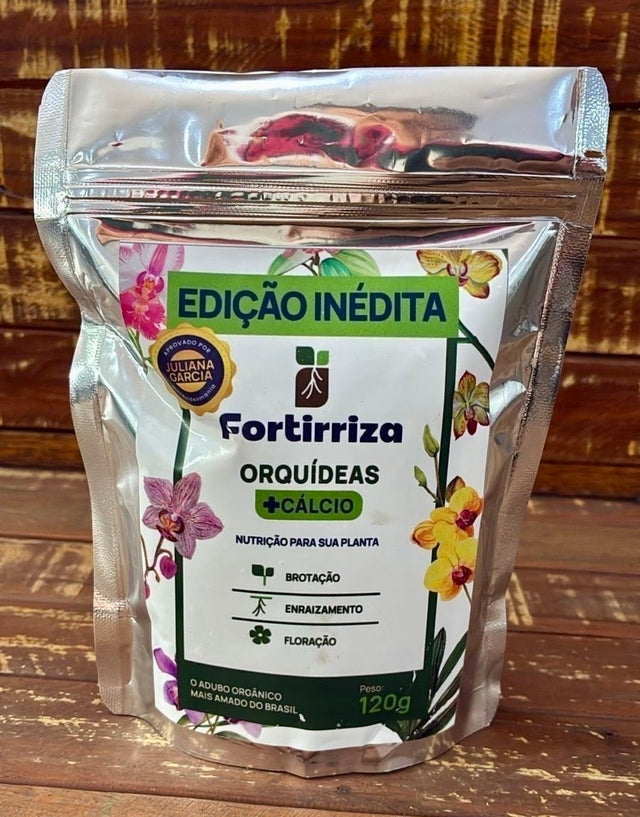 Adubo Orgânico Fortirriza + CÁLCIO 1 Kg – Raízes Fortes, Vegetal Saudável | Ideal para Orquídeas com Raízes Aéreas