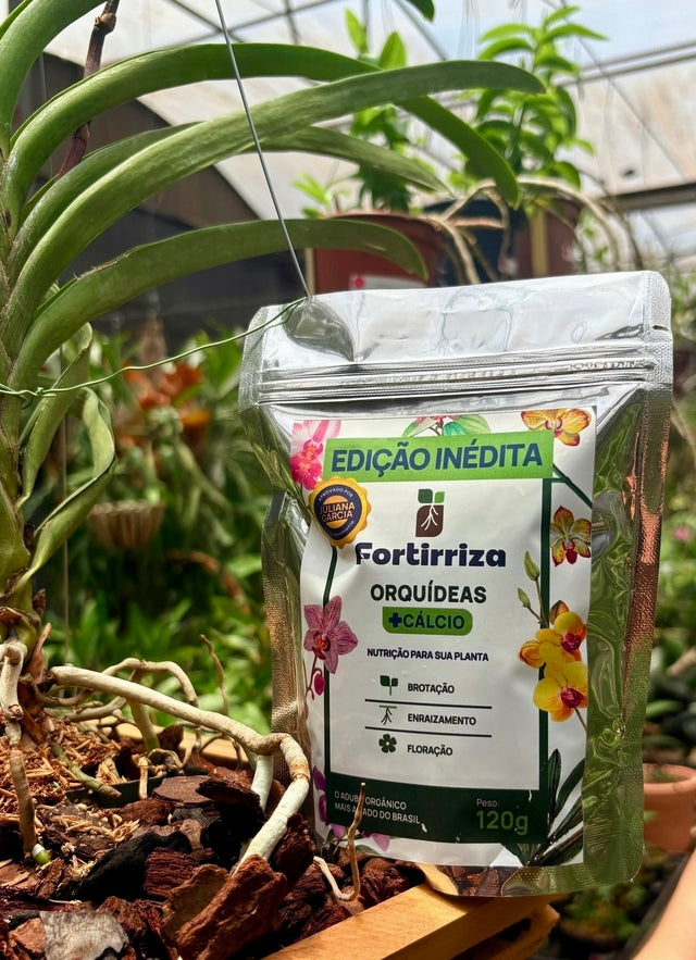 Adubo Orgânico Fortirriza + CÁLCIO 1 Kg – Raízes Fortes, Vegetal Saudável | Ideal para Orquídeas com Raízes Aéreas