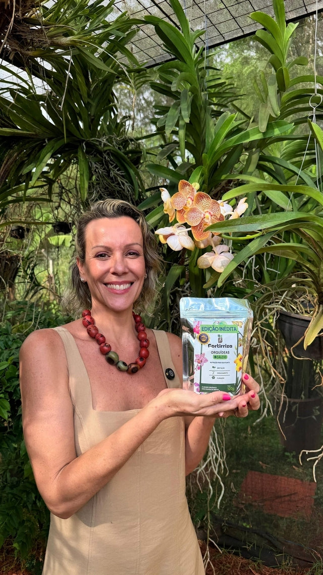 Adubo Orgânico Fortirriza + CÁLCIO 500 g – Raízes Fortes, Vegetal Saudável | Ideal para Orquídeas com Raízes Aéreas