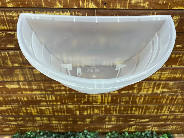 Vaso Transparente de Parede (30 × 15 × 16 cm) – Raízes Saudáveis, Visual Moderno e Alta Resistência